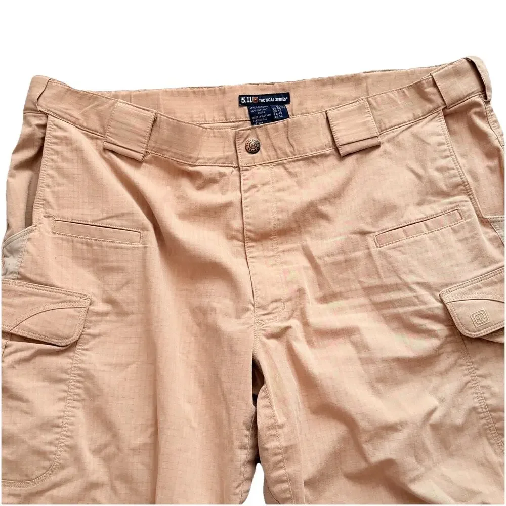 5.11 Tactical Series Mens Khacki Bermuda Shorts Long 40 Inseam 18